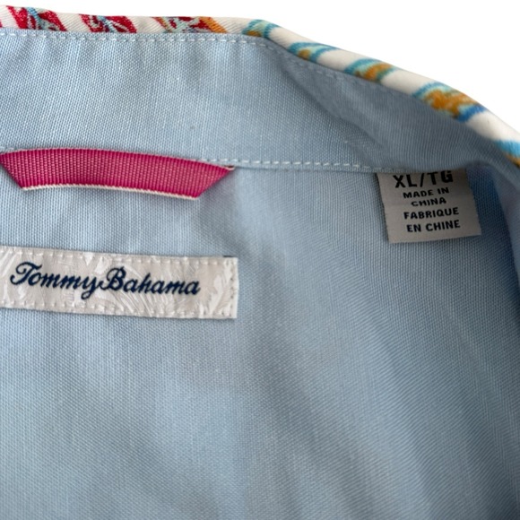 Tommy Bahama Men's Silk Shirt XL Multicolor Festival‎ Fronds Tropical Leaf Print - Picture 5 of 8